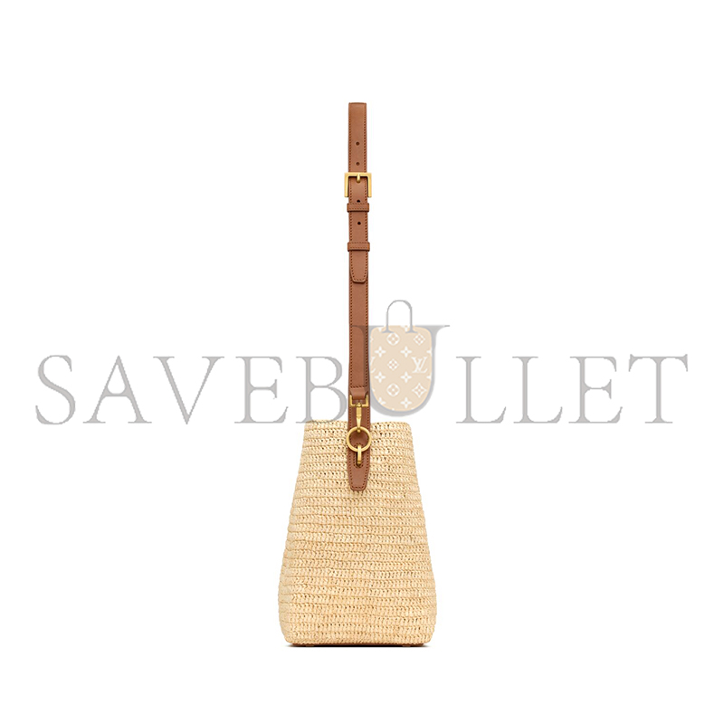YSL LE 37 IN WOVEN RAFFIA AND VEGETABLE-TANNED LEATHER 773991GAAD72080 (20*25*16cm) YSL LE 37 IN WOVEN RAFFIA AND VEGETABLE-TANNED LEATHER 773991GAAD72080 (20*25*16cm)